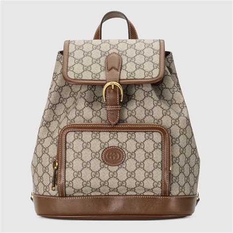 medium backpack with interlocking g|Gucci Medium backpack with Interlocking G.